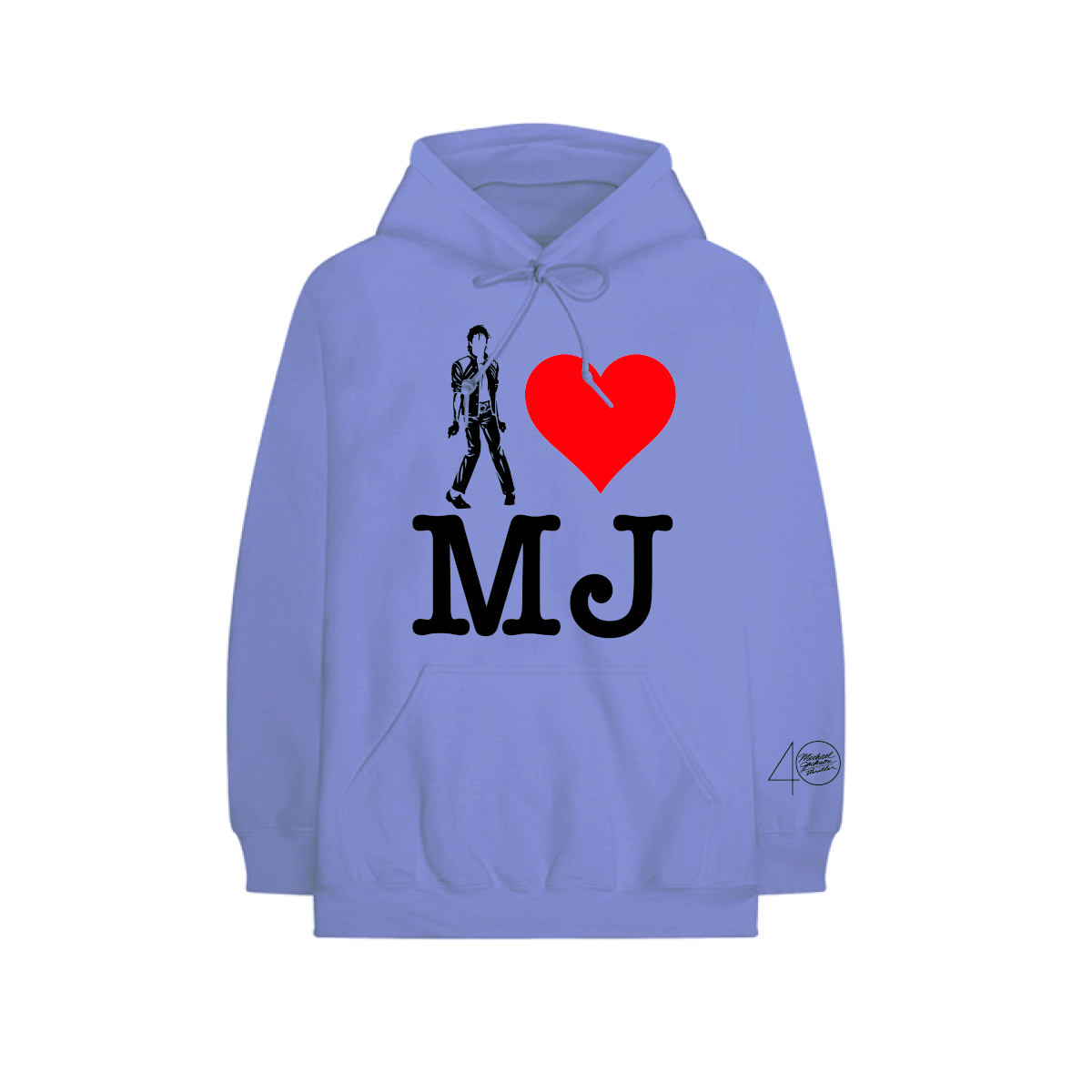 I Heart MJ Light Blue Hoodie Michael Jackson