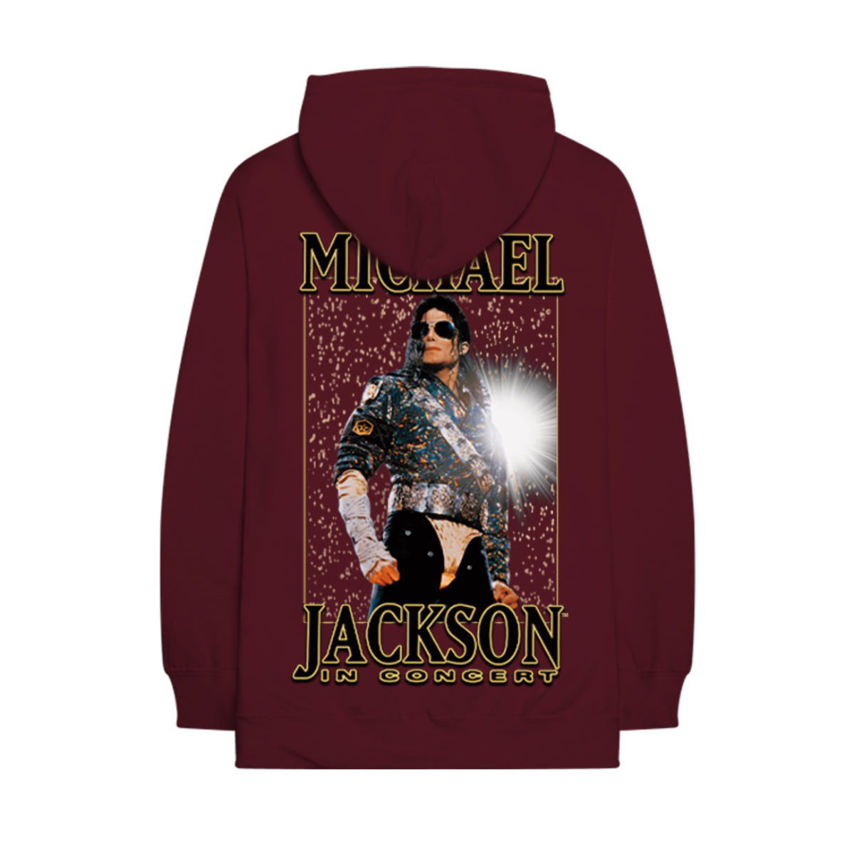 Michael Jackson Dangerous In Concert Burgundy Hoodie
