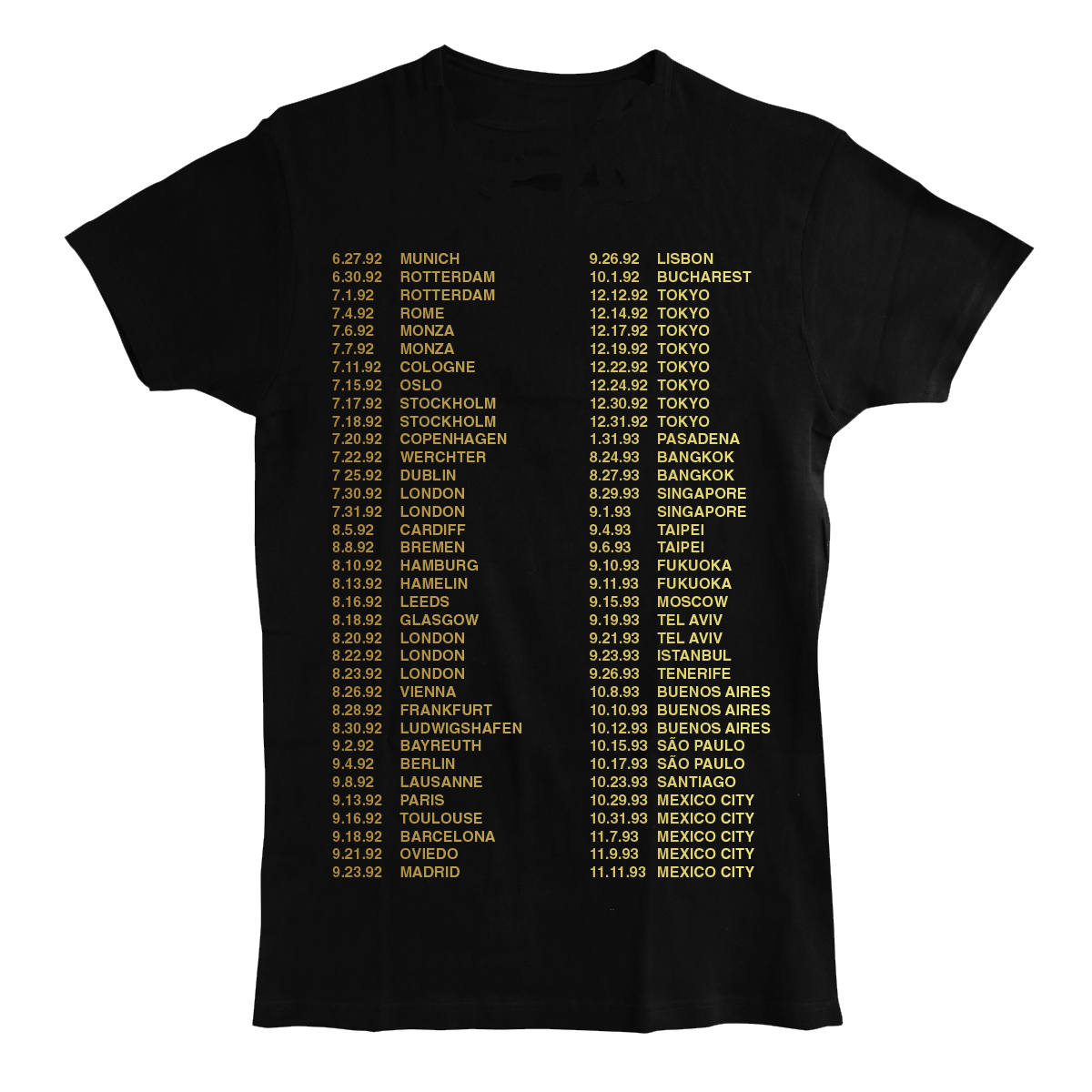 Michael Jackson Dangerous Tour Black T-Shirt